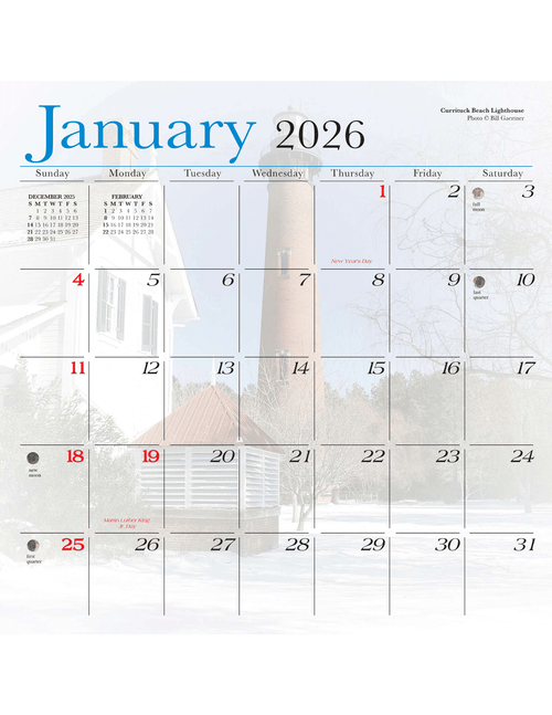OBX 12x12 2026 Calendar